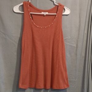 Maurices Rust Tank Top with Studded Neckline